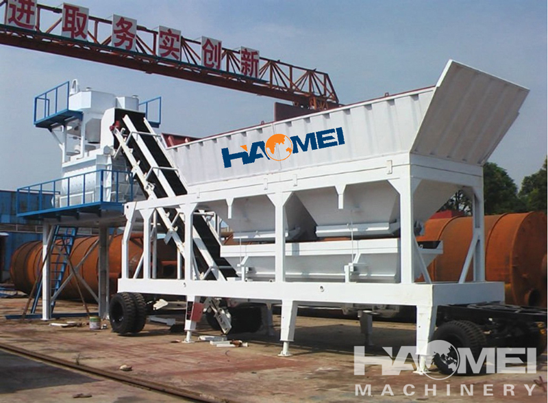 YHZS25 mobile concrete plant